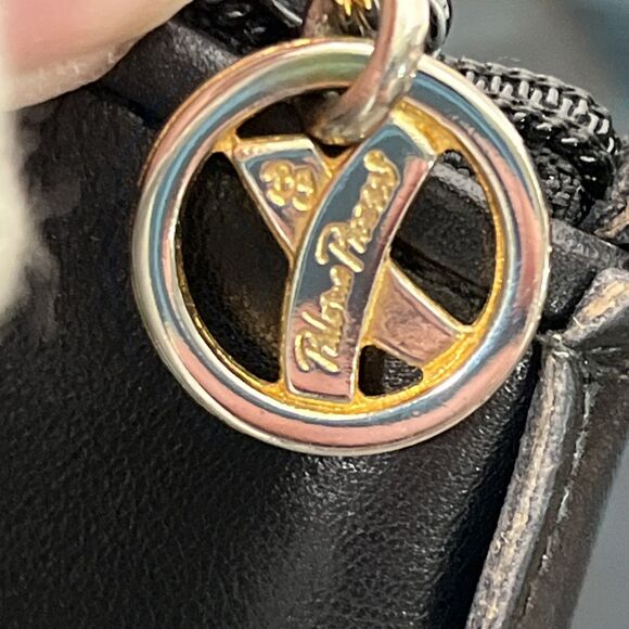 Vintage Paloma Picasso Italy Black Leather 3 Gold X Crossbody Purse Bag Designer - Picture 13 of 13